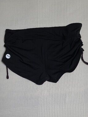 ⭐️  3/10$ TYR Women Swim Boyshorts Adjust Side Tie Convert Bikini Bottoms Size 4